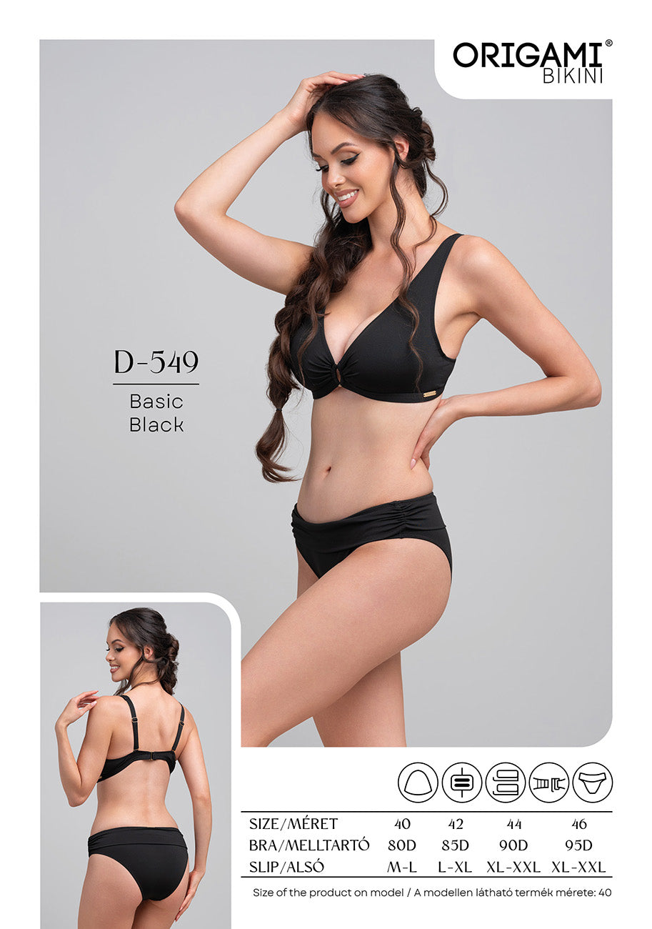 Basic Black D-549 Origami Bikini