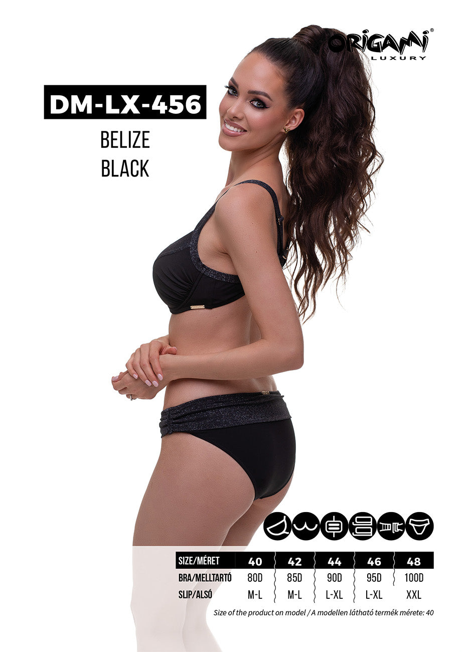 BELIZE BLACK DM-LX-456 ORIGAMI BIKINI