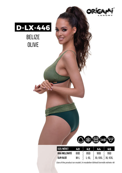 BELIZE OLIVE D-LX-446 ORIGAMI BIKINI